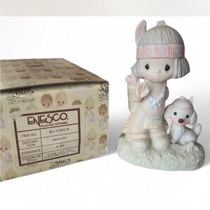 1978 vintage Precious Moments Indian Boy ‘Oh how I Love Jesus’ figurine